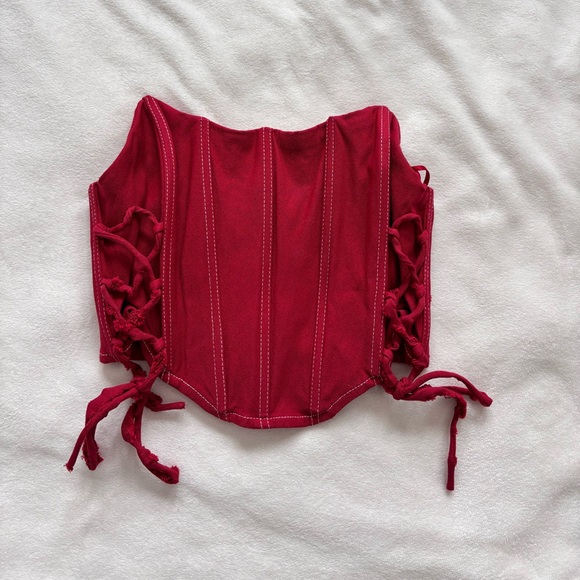 Garage Tops - Garage Red Corset Top